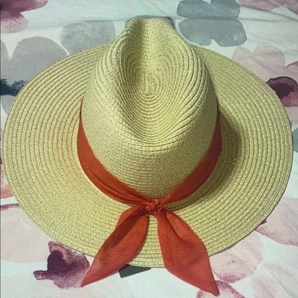 Lack Of Color Straw Hat with Red Band